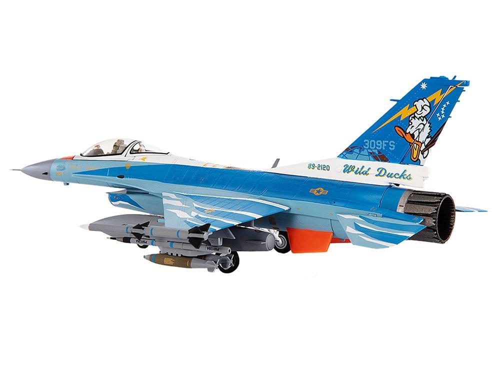 Lockheed F-16C Fighting Falcon Fighter Aircraft "309th Fighter Squadron 56th Operations Group Wild Ducks" (2022) United States Air Force 1/72 Diecast Model by JC Wings view 4