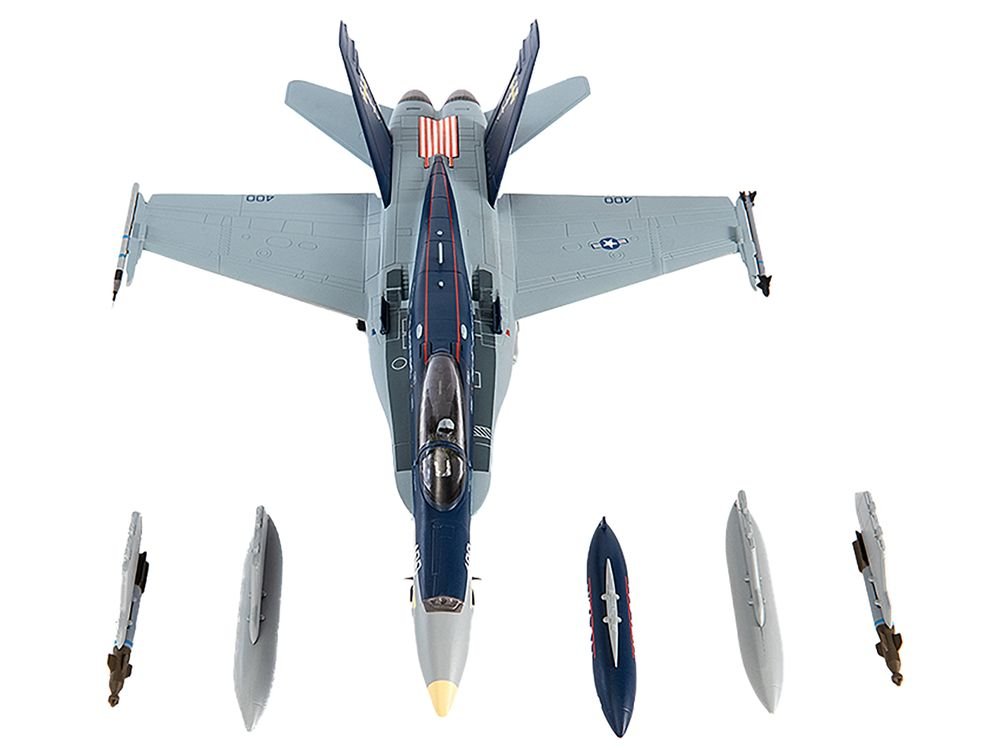 McDonnell Douglas F/A-18C Hornet Aircraft "VFA-34 Blue Blasters USS Carl Vinson Last Cruise" (2018) United States Navy 1/72 Diecast Model by JC Wings view 3