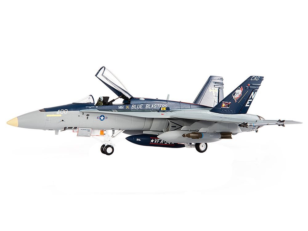 McDonnell Douglas F/A-18C Hornet Aircraft "VFA-34 Blue Blasters USS Carl Vinson Last Cruise" (2018) United States Navy 1/72 Diecast Model by JC Wings view 4