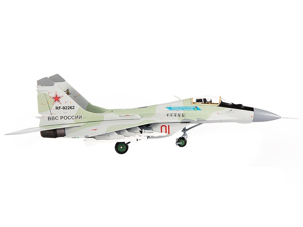 Mikoyan MiG-29S Fulcrum-C Fighter Aircraft "Hero of Russia General Sulambek Oskanov Lipetsk AB Russia" (2018) Russian Air Force 1/72 Diecast Model by JC Wings view 2