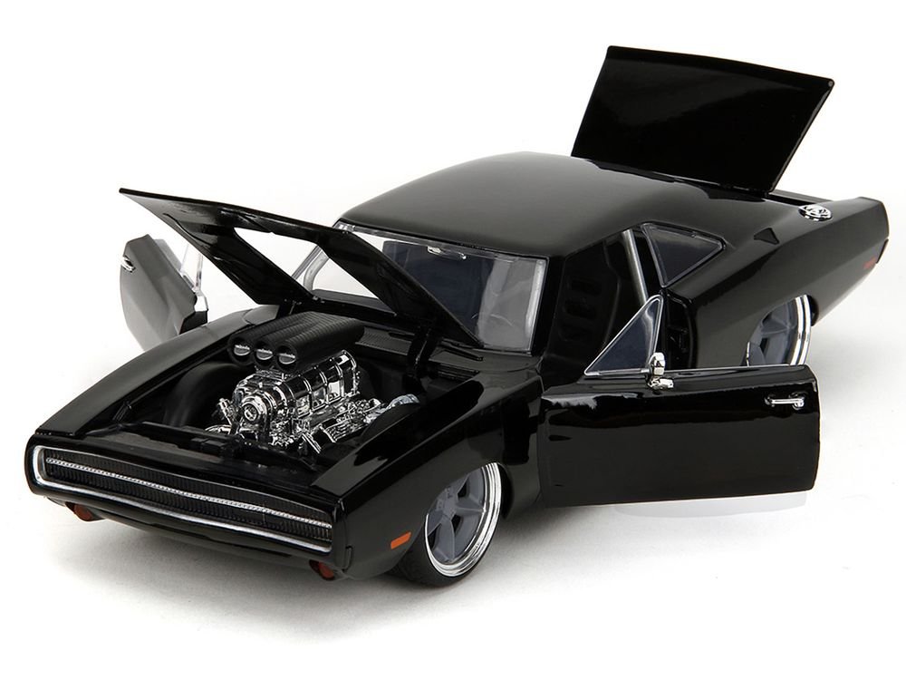 1970 Dodge Charger R/T Black "Fast X" (2023) Movie "Fast & Furious" Series 1/24 Diecast Model Car by Jada view 2