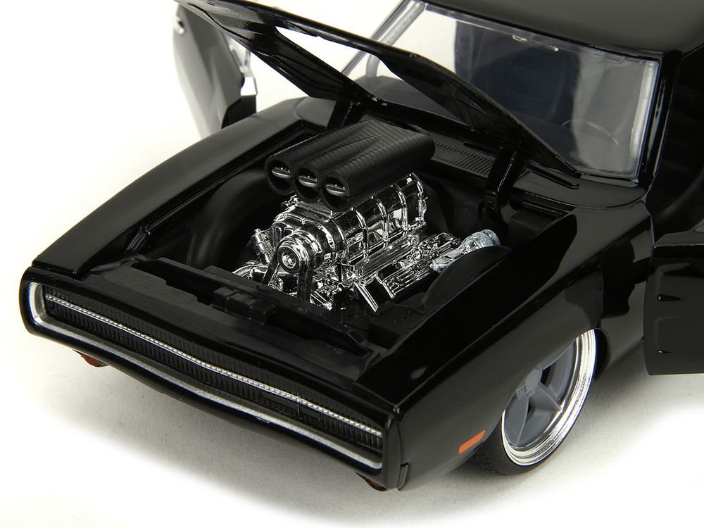 1970 Dodge Charger R/T Black "Fast X" (2023) Movie "Fast & Furious" Series 1/24 Diecast Model Car by Jada view 3