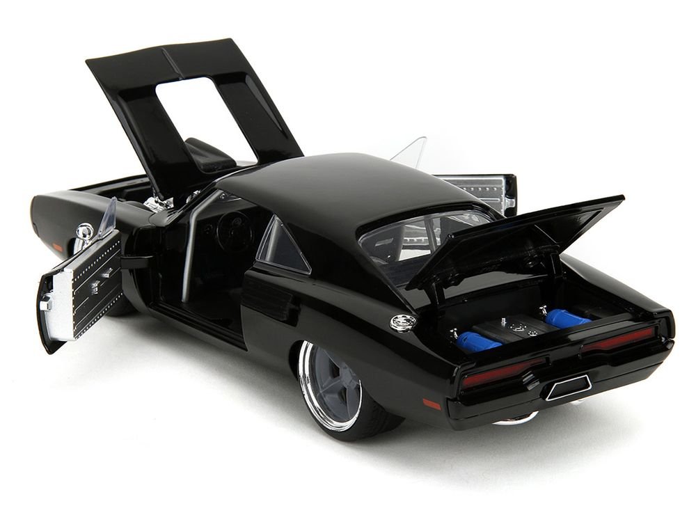 1970 Dodge Charger R/T Black "Fast X" (2023) Movie "Fast & Furious" Series 1/24 Diecast Model Car by Jada view 4