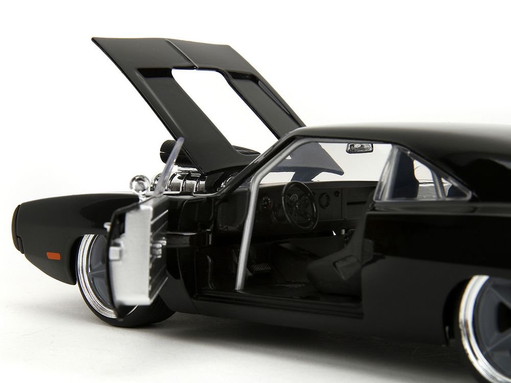 1970 Dodge Charger R/T Black "Fast X" (2023) Movie "Fast & Furious" Series 1/24 Diecast Model Car by Jada view 5