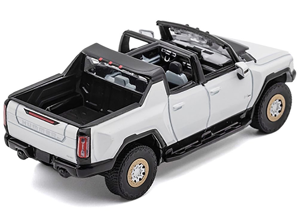 2022 GMC Hummer EV Pickup Truck White 1/64 Diecast Model Car by GCD view 2