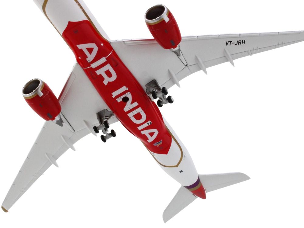 Airbus A350-900 Commercial Aircraft "Air India" (VT-JRH) White with Tail Graphics 1/400 Diecast Model Airplane by GeminiJets view 3