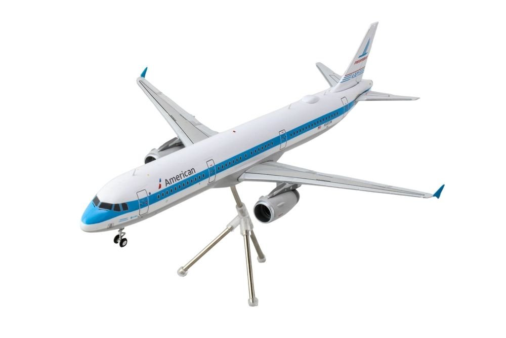 Airbus A321 Commercial Aircraft "American Airlines - Piedmont" (N581UW) White with Blue Stripes "Gemini 200" Series 1/200 Diecast Model Airplane by GeminiJets view 2
