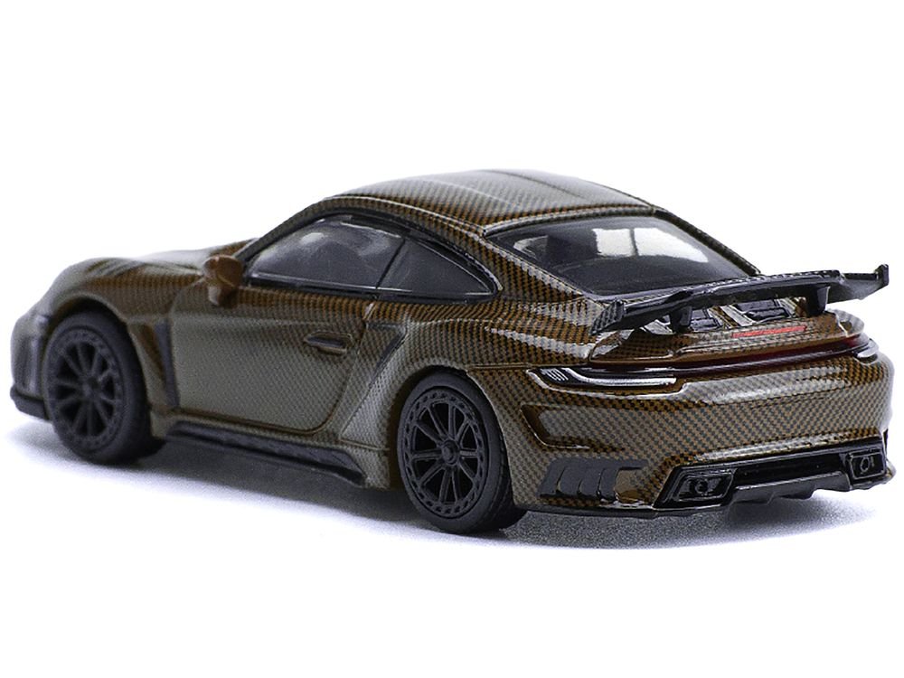 992 Stinger GTR Brown Carbon 1/64 Diecast Model Car by Pop Race view 3