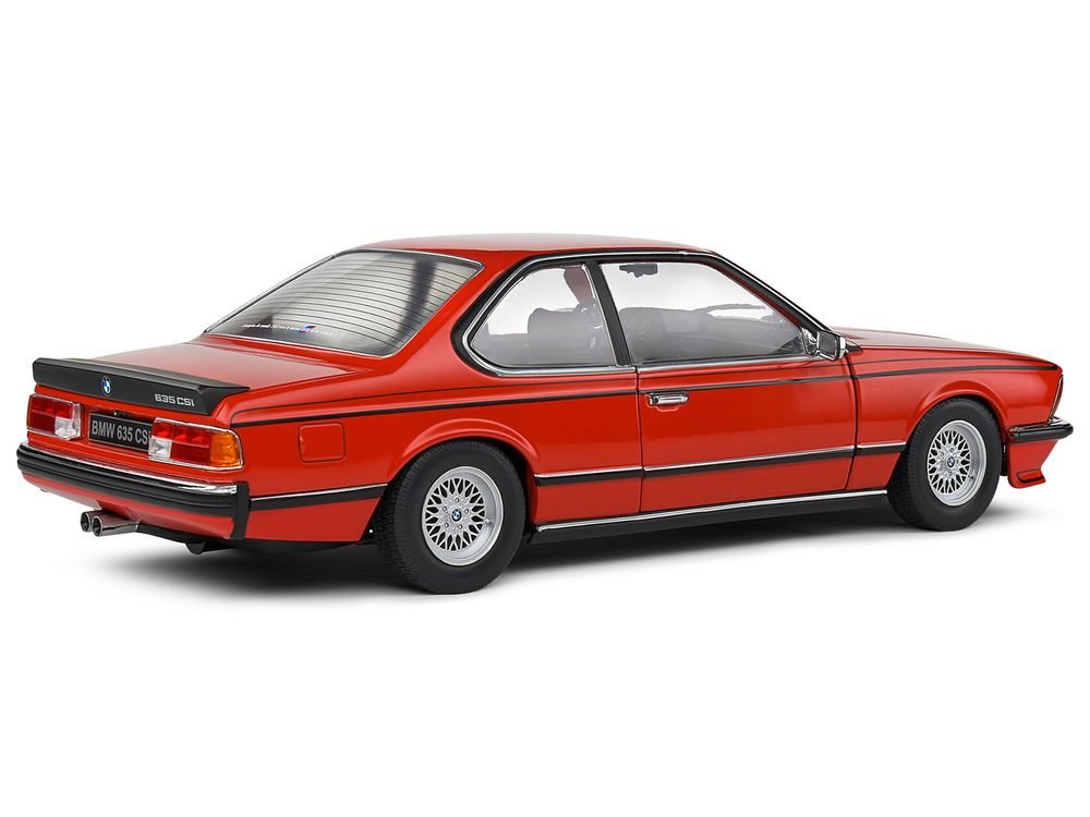 1984 BMW 635 CSI (E24) Henna Red 1/18 Diecast Model Car by Solido view 4