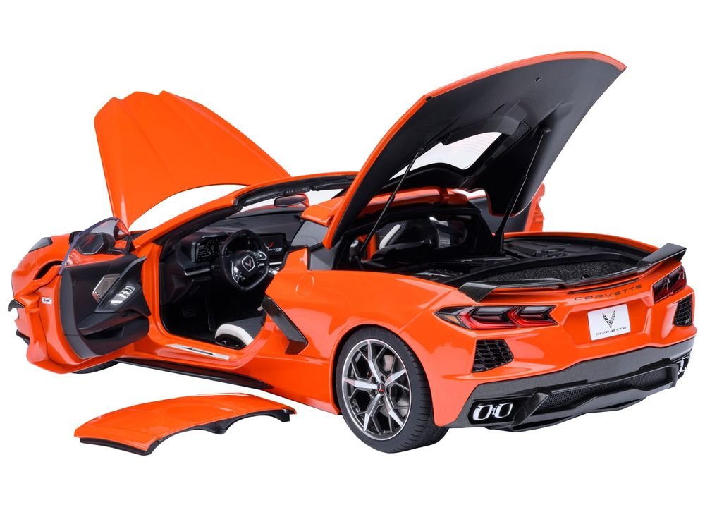 2020 Chevrolet Corvette C8 Stingray Sebring Orange 1/18 Model Car by Autoart view 2