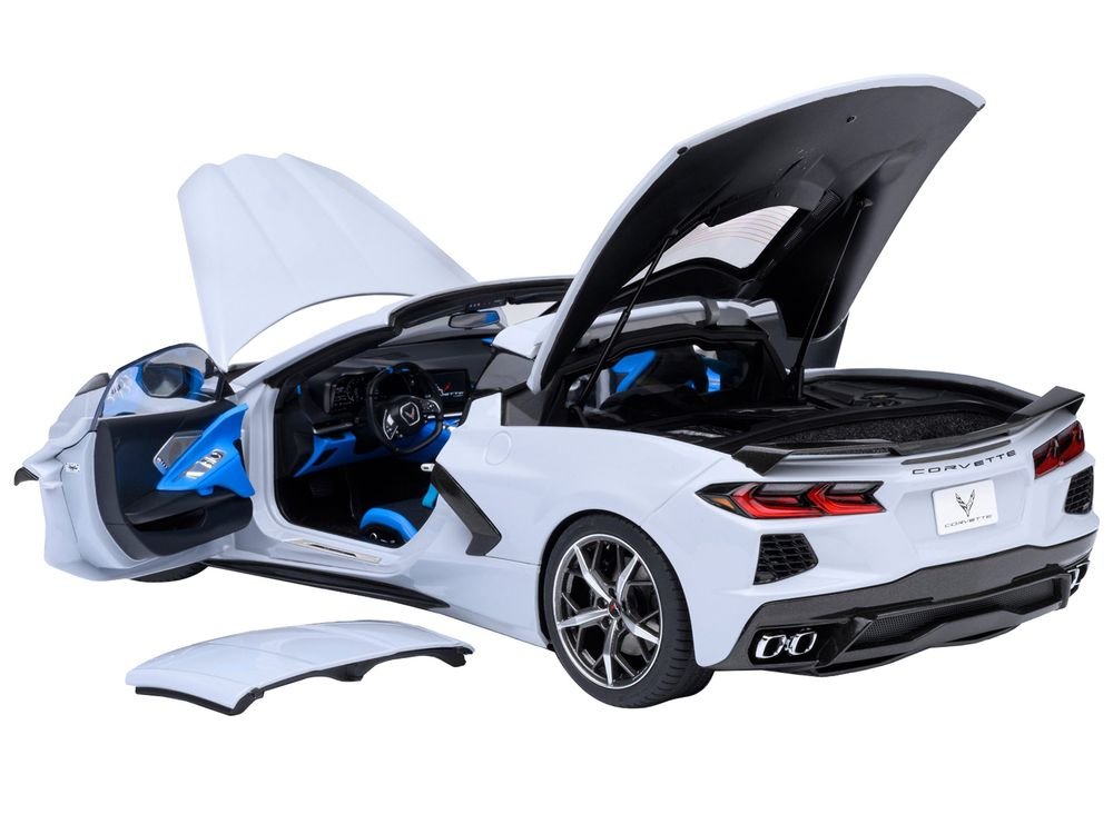 2020 Chevrolet Corvette C8 Stingray Ceramic Matrix Gray Metallic 1/18 Model Car by Autoart view 2
