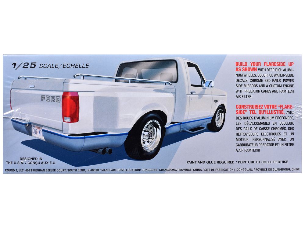 Skill 2 Model Kit 1992 Ford F-150 Flare Side Pickup Truck 1/25 Scale Model by AMT view 3