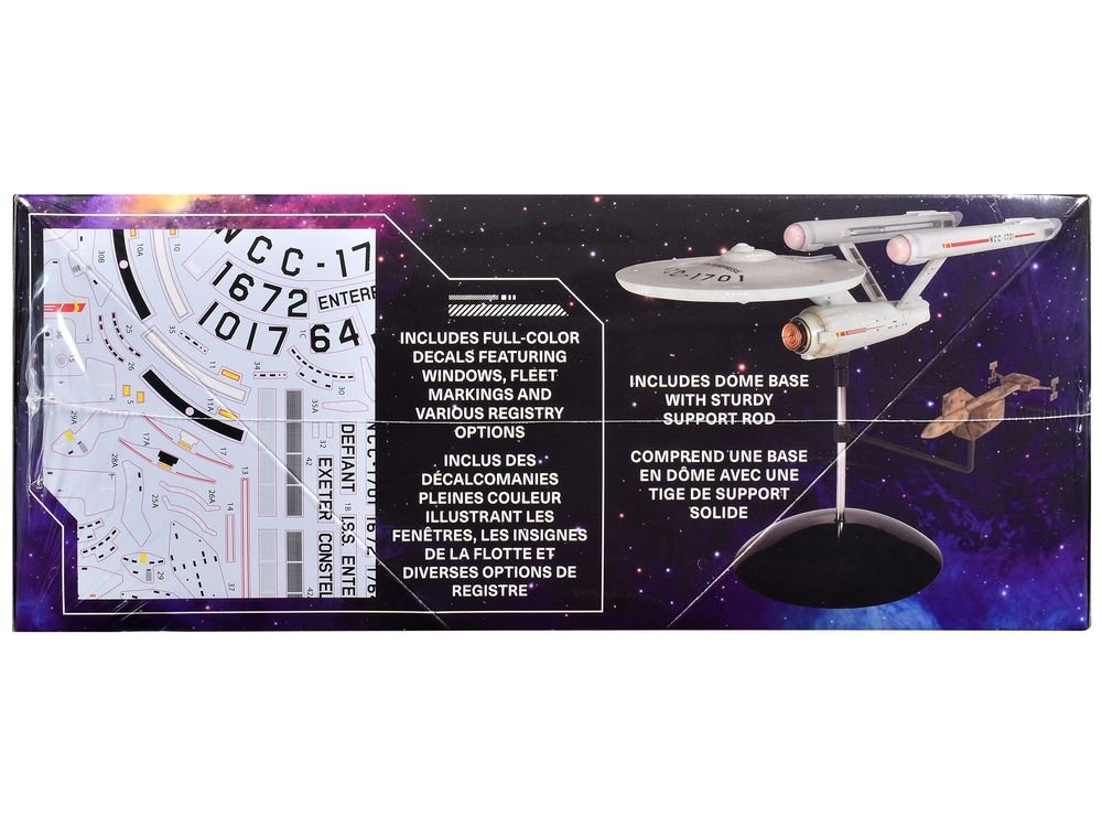 Skill 2 Model Kit U.S.S. Enterprise NCC-1701 Spaceship "Star Trek" (1966) TV Series 1/1000 Scale Model by Polar Lights view 2