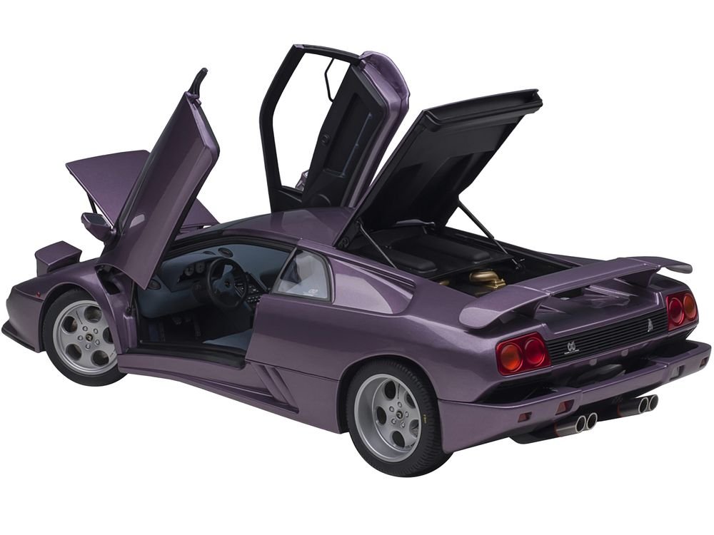 Lamborghini Diablo SE30 Jota Viola SE30 / Purple Metallic with Blue Interior 1/18 Model Car by Autoart view 3