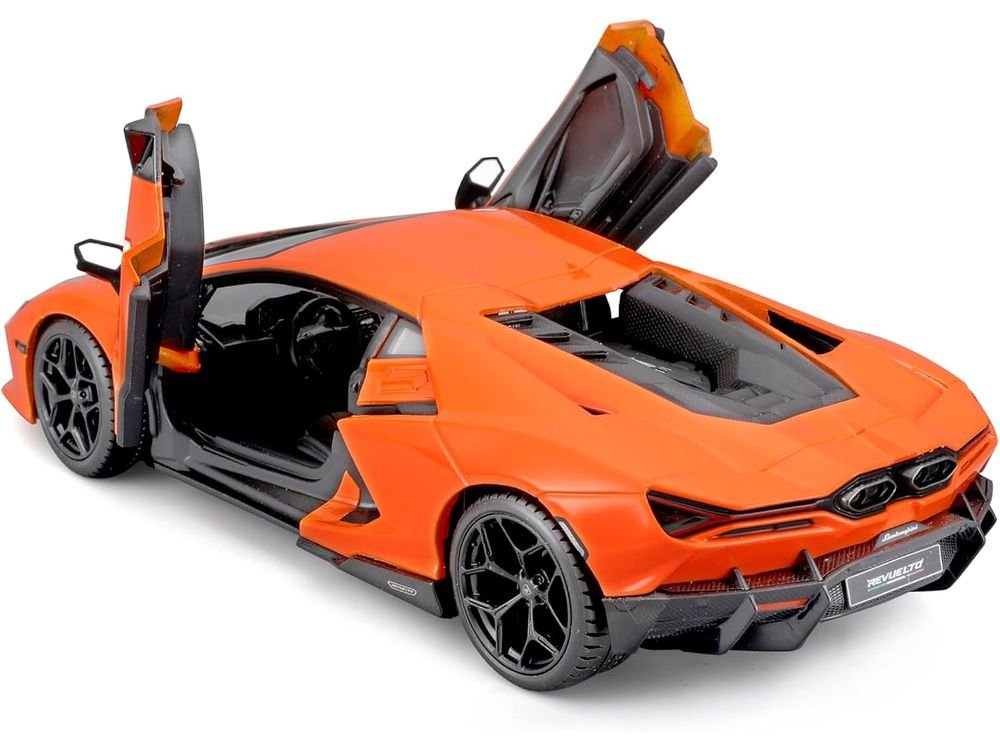 Lamborghini Revuelto Orange "Italian Design" Series 1/24 Diecast Model Car by Bburago view 3