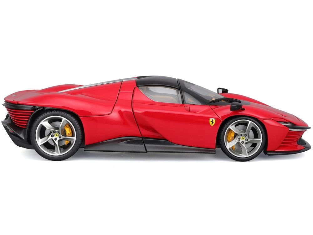 Ferrari Daytona SP3 Red with Black Top "Signature Series" 1/18 Diecast Model Car by Bburago view 3