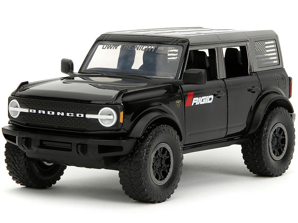 2021 Ford Bronco Badlands Black "Rigid" with Extra Wheels "Just Trucks" Series 1/24 Diecast Model Car by Jada view 2