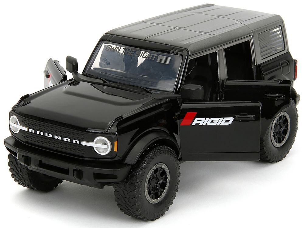 2021 Ford Bronco Badlands Black "Rigid" with Extra Wheels "Just Trucks" Series 1/24 Diecast Model Car by Jada view 3