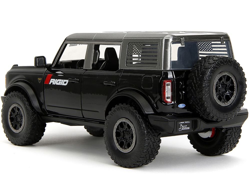 2021 Ford Bronco Badlands Black "Rigid" with Extra Wheels "Just Trucks" Series 1/24 Diecast Model Car by Jada view 5