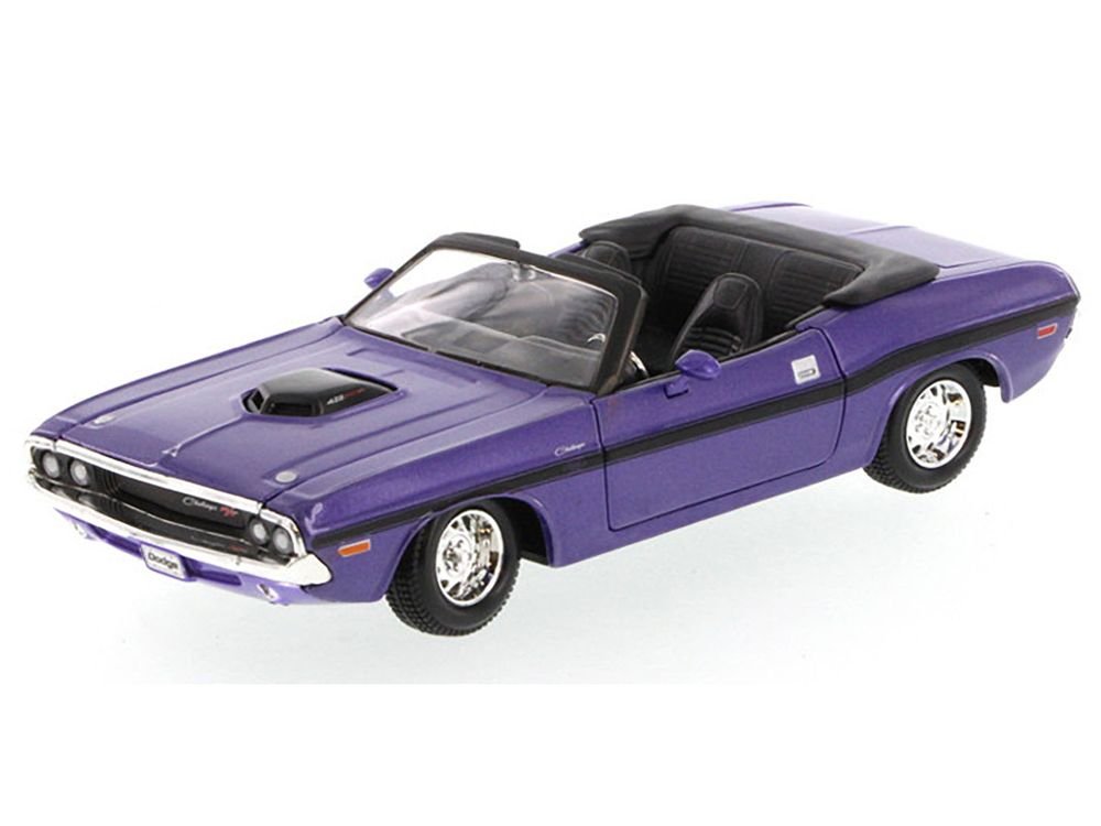 1970 Dodge Challenger R/T Convertible Purple 1/24 Diecast Model Car by Maisto view 2