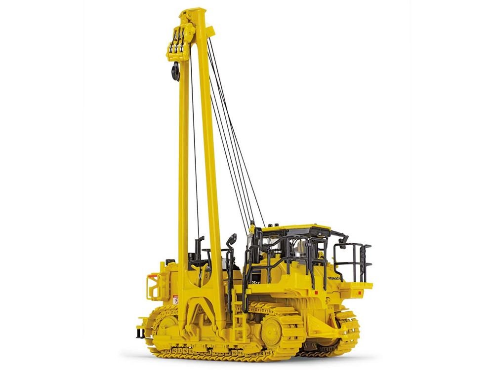 Komatsu D155CX-8 With K170 Pipelayer Yellow with Accessories 1/50 Diecast Model by First Gear view 4