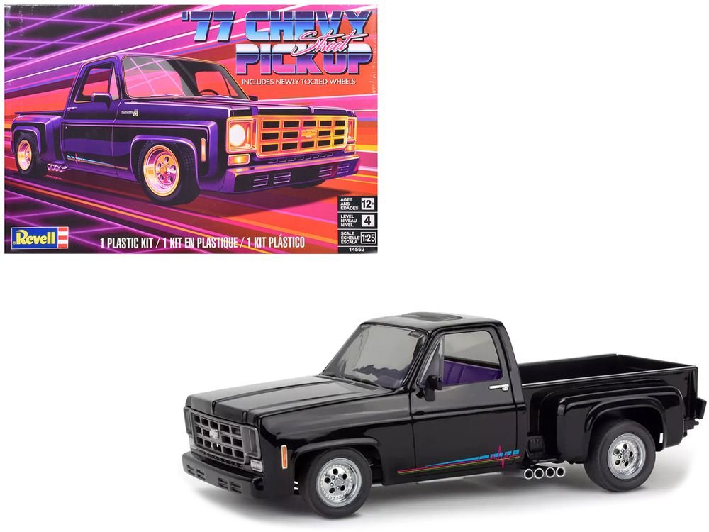 Level 4 Model Kit 1977 Chevrolet Street Pickup Truck 1/25 Scale Model by Revell