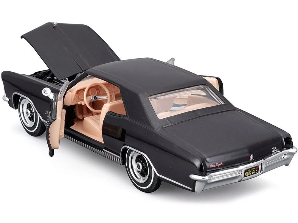 1965 Buick Riviera Gran Sport Black Metallic "Special Edition" Series 1/26 Diecast Model Car by Maisto view 3