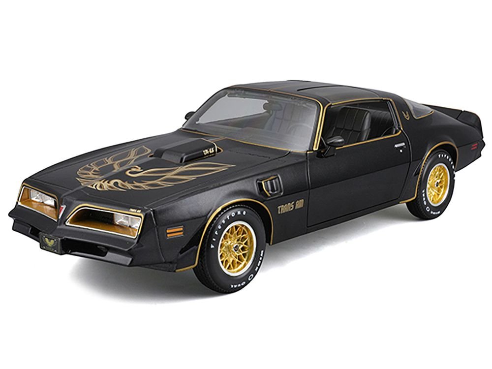 1978 Pontiac Firebird Trans Am Black Metallic with Hood Graphics "Special Edition" Series 1/18 Diecast Model Car by Maisto view 2