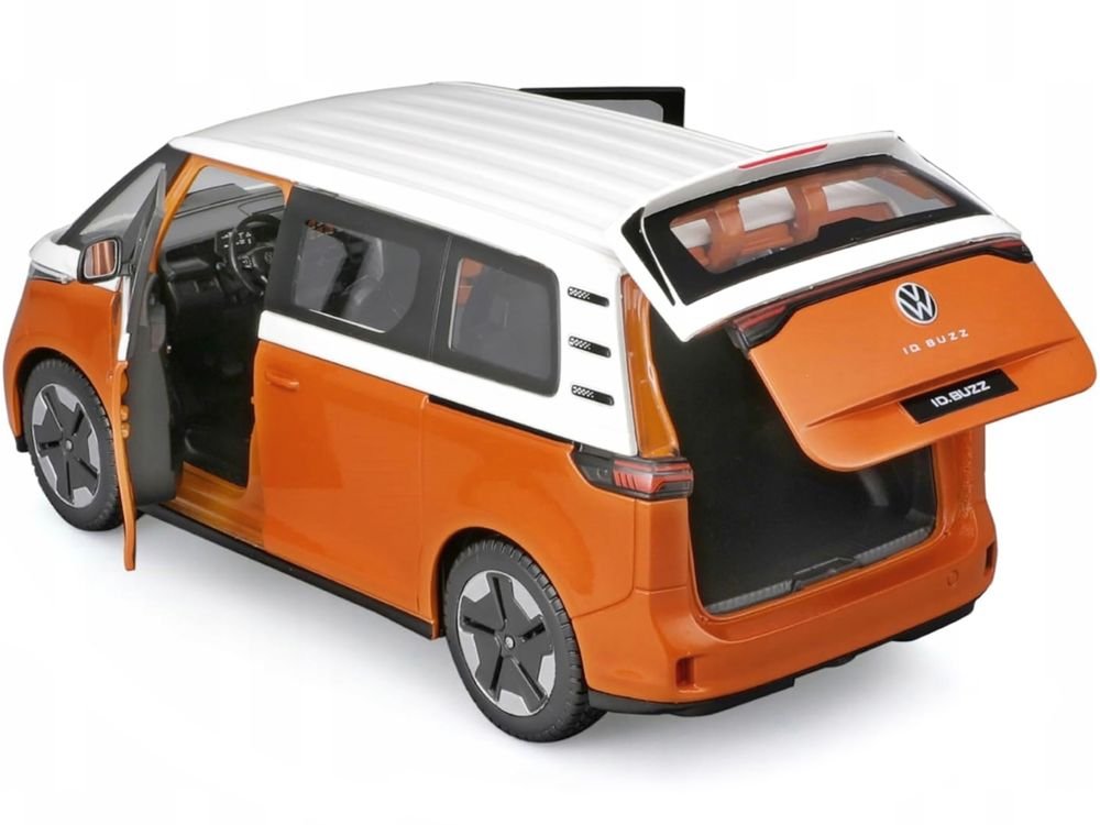 2023 Volkswagen ID. Buzz Van Orange and White "Special Edition" Series 1/24 Diecast Model Car by Maisto view 2