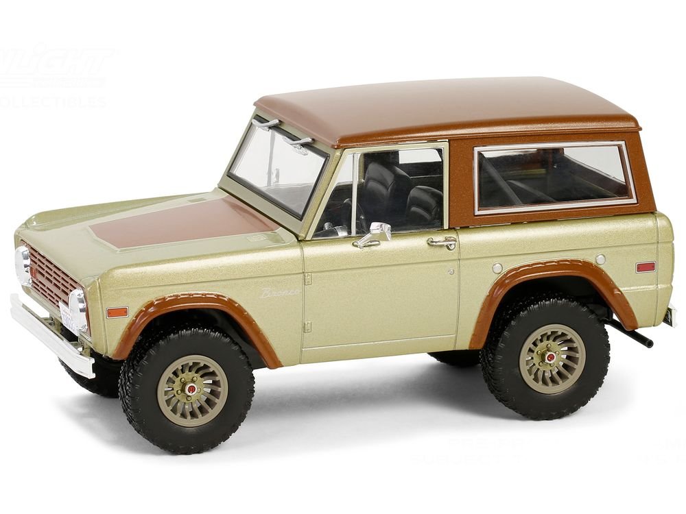 1970 Ford Bronco Gold Metallic with Brown Hood and Top  "Lost" (2004-2010) TV Series "Hollywood" Series 20 1/24 Diecast Model Car by Greenlight view 2