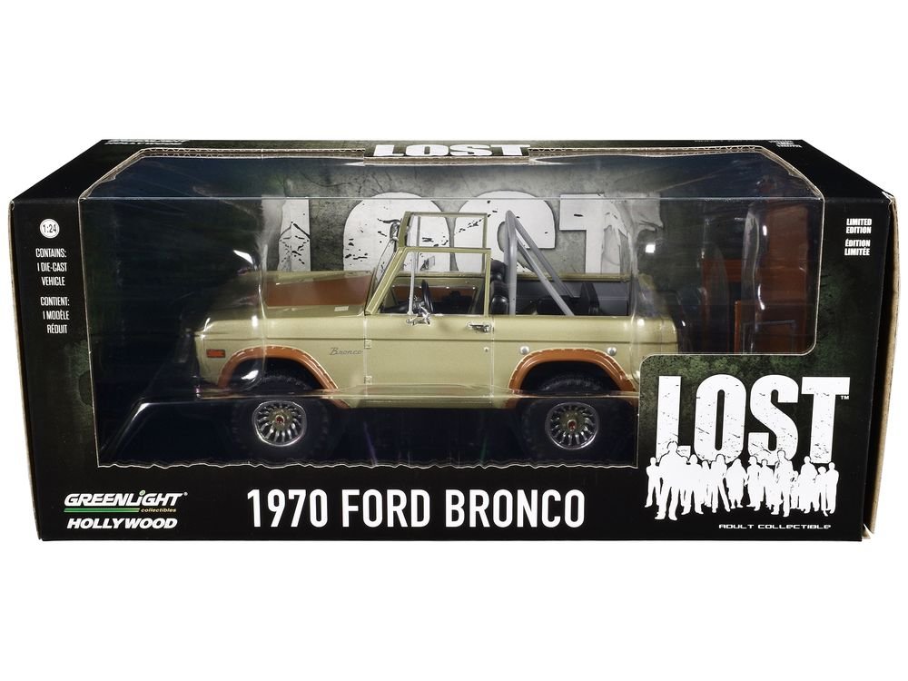 1970 Ford Bronco Gold Metallic with Brown Hood and Top  "Lost" (2004-2010) TV Series "Hollywood" Series 20 1/24 Diecast Model Car by Greenlight view 3