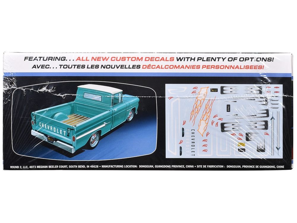 Skill 2 Model Kit 1960 Chevrolet Apache Pickup Truck "Kustom Kruisers" 1/25 Scale Model by AMT view 2