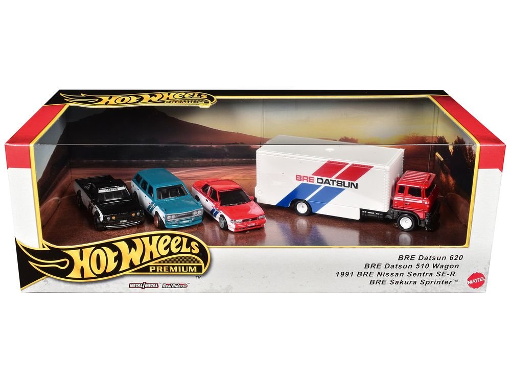 "BRE" Set of 4 pieces Series Hot Wheels "Premium" 2024 Series U Diecast Model Cars by Hot Wheels view 3
