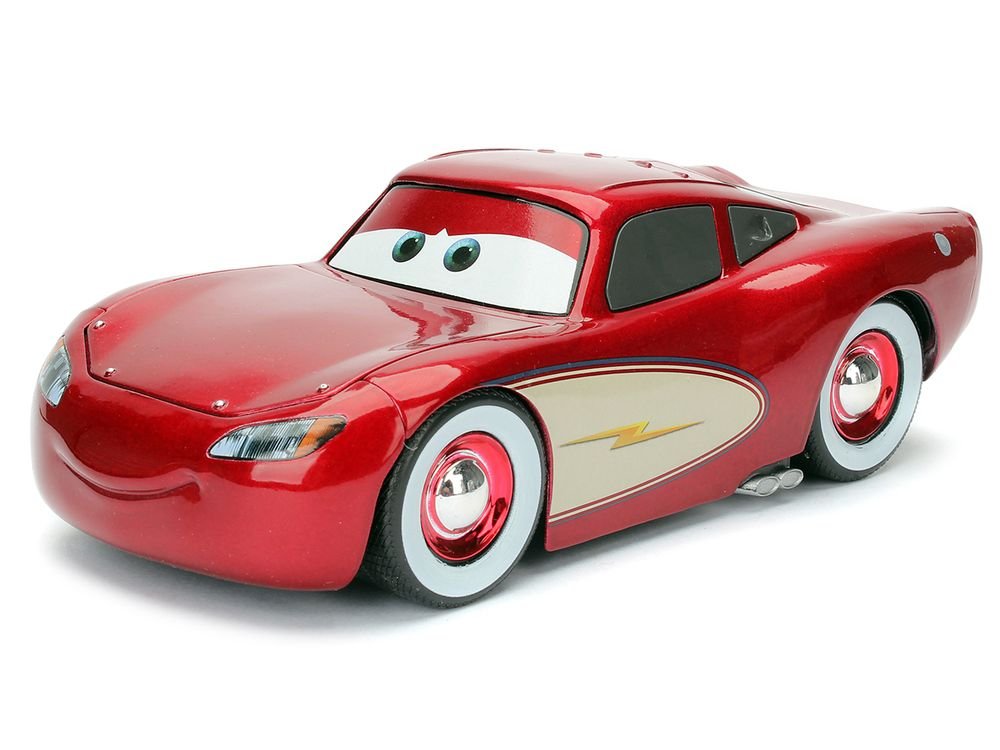 Cruising Lightning McQueen Red Metallic with Extra Wheels Disney & Pixar "Cars" Movie "Hollywood Rides" Series Diecast Model Car by Jada view 2