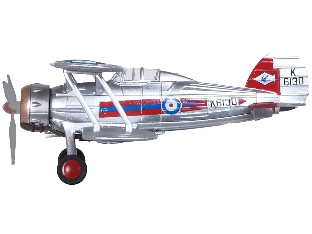Gloster Gladiator Fighter Aircraft "No. 72 Squadron Church Fenton" (1937) British Royal Air Force "Oxford Aviation" Series 1/72 Diecast Model Airplane by Oxford Diecast view 2