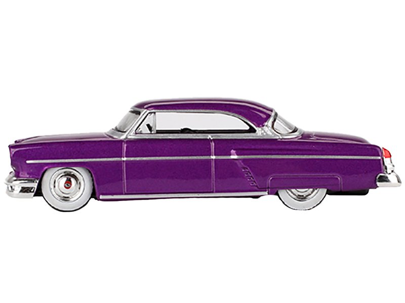 1954 Lincoln Capri Hot Rod Purple Metallic Limited Edition to 3600 pieces Worldwide 1/64 Diecast Model Car by Mini GT view 2