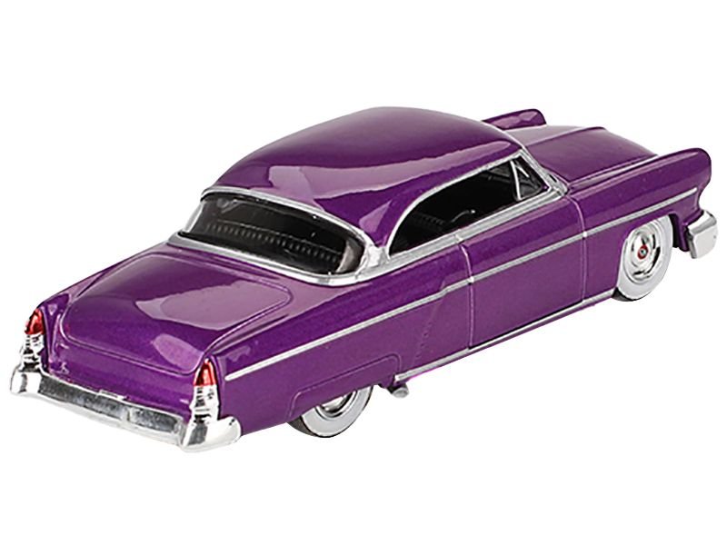 1954 Lincoln Capri Hot Rod Purple Metallic Limited Edition to 3600 pieces Worldwide 1/64 Diecast Model Car by Mini GT view 3
