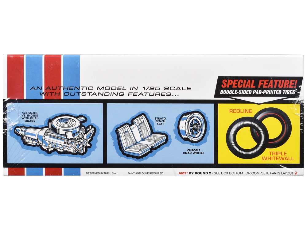 Skill 2 Model Kit 1966 Buick Riviera GS 1/25 Scale Model by AMT view 3