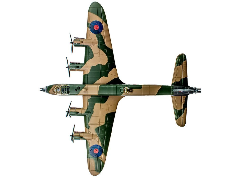 Short Stirling Mk.III Aircraft "Jolly Roger No. 199 Squadron 100 Group" (1943) British Royal Air Force "Planes of World War II" Series 1/144 Diecast Model Airplane by Luppa view 3