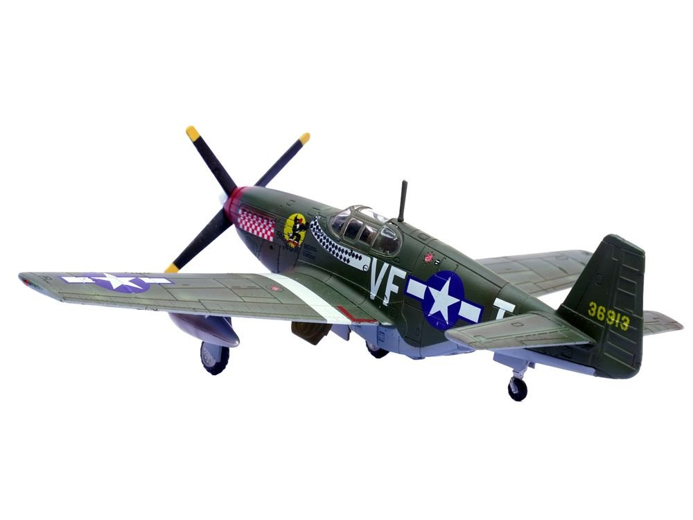 North American P-51B Mustang Aircraft "Shangri-La 336th Fighter Squadron 4th Fighter Group" (1944) United States Army Air Forces 1/72 Diecast Model Airplane by Legion view 3