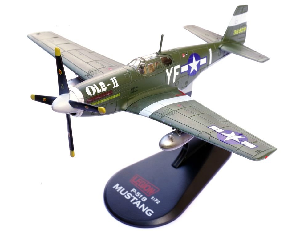 North American P-51B Mustang Aircraft "Ole-II 358th Fighter Squadron 355th Fighter Group Steeple Morden Strafers" (1944) United States Army Air Forces 1/72 Diecast Model Airplane by Legion view 4