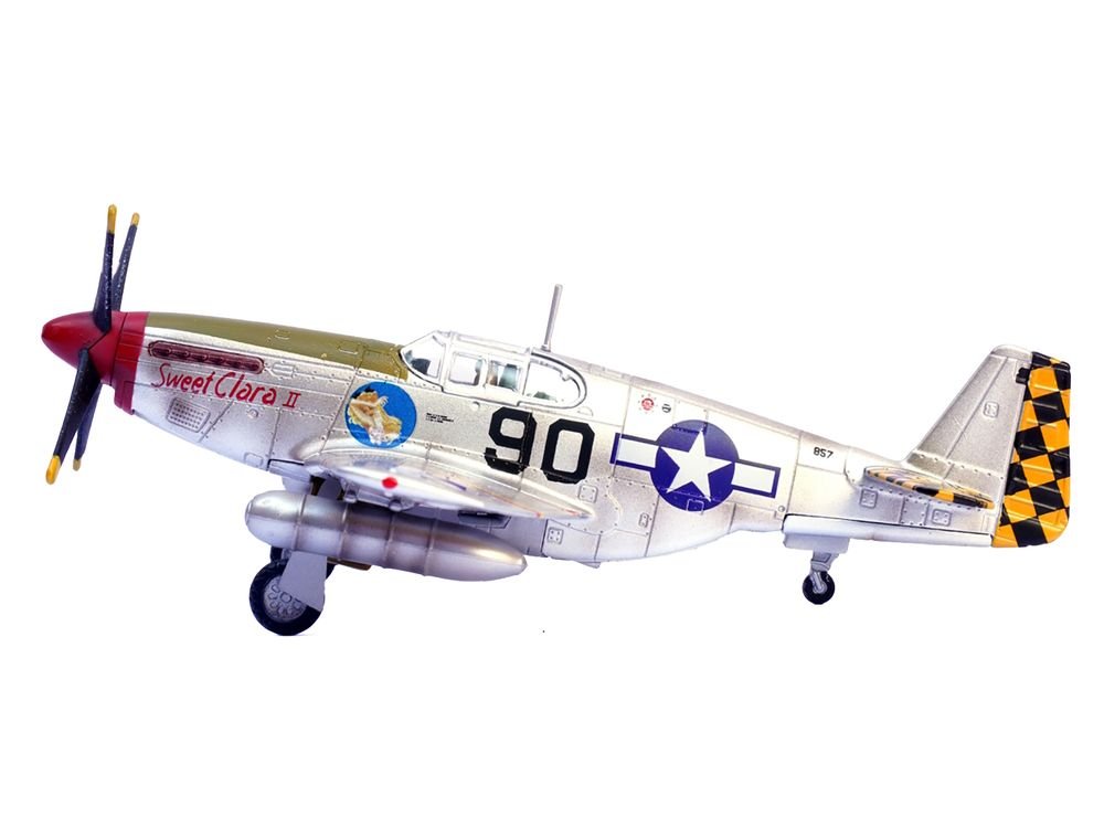 North American P-51B Mustang Aircraft "Sweet Clara II 319th Fighter Squadron 325th Fighter Group" (1944) United States Army Air Forces 1/72 Diecast Model Airplane by Legion view 2