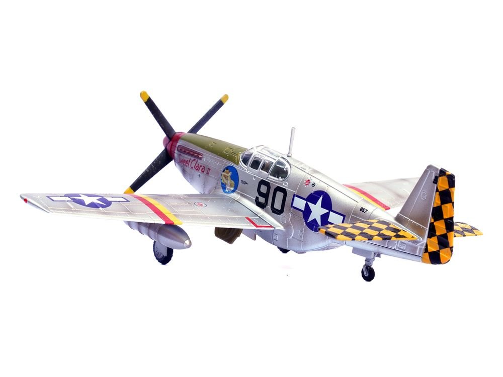 North American P-51B Mustang Aircraft "Sweet Clara II 319th Fighter Squadron 325th Fighter Group" (1944) United States Army Air Forces 1/72 Diecast Model Airplane by Legion view 3