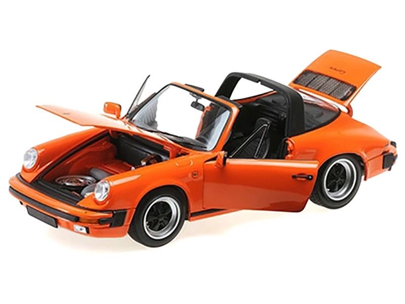 1983 Porsche 911 Carrera Targa 3.2 Orange 1/18 Diecast Model Car by Minichamps view 2