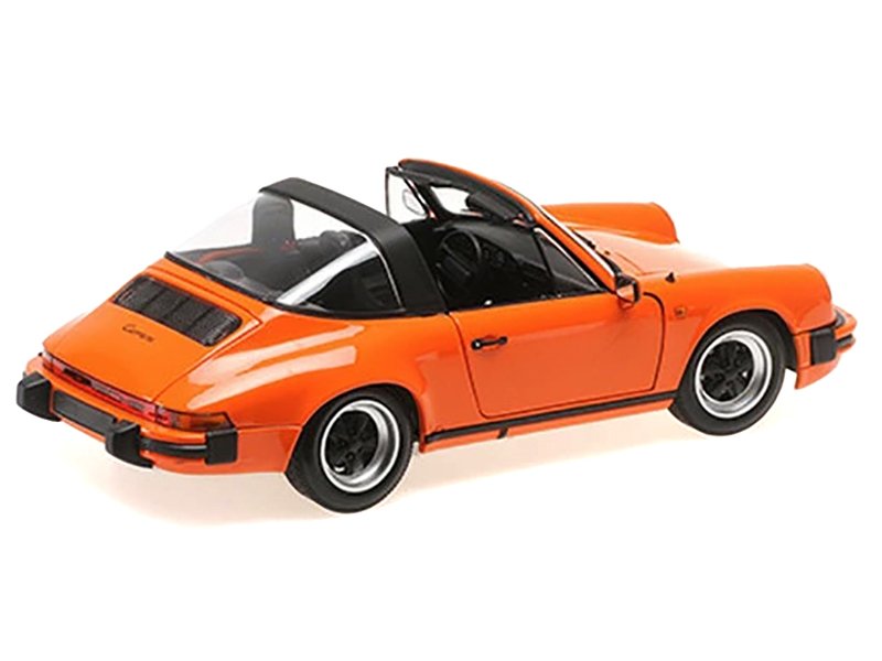 1983 Porsche 911 Carrera Targa 3.2 Orange 1/18 Diecast Model Car by Minichamps view 4