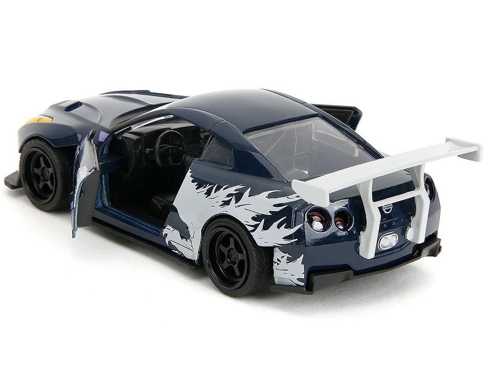 2009 Nissan GT-R (R35) Ben Sopra Dark Blue with Graphics "Godzilla" "Hollywood Rides" Series 1/32 Diecast Model Car by Jada view 4