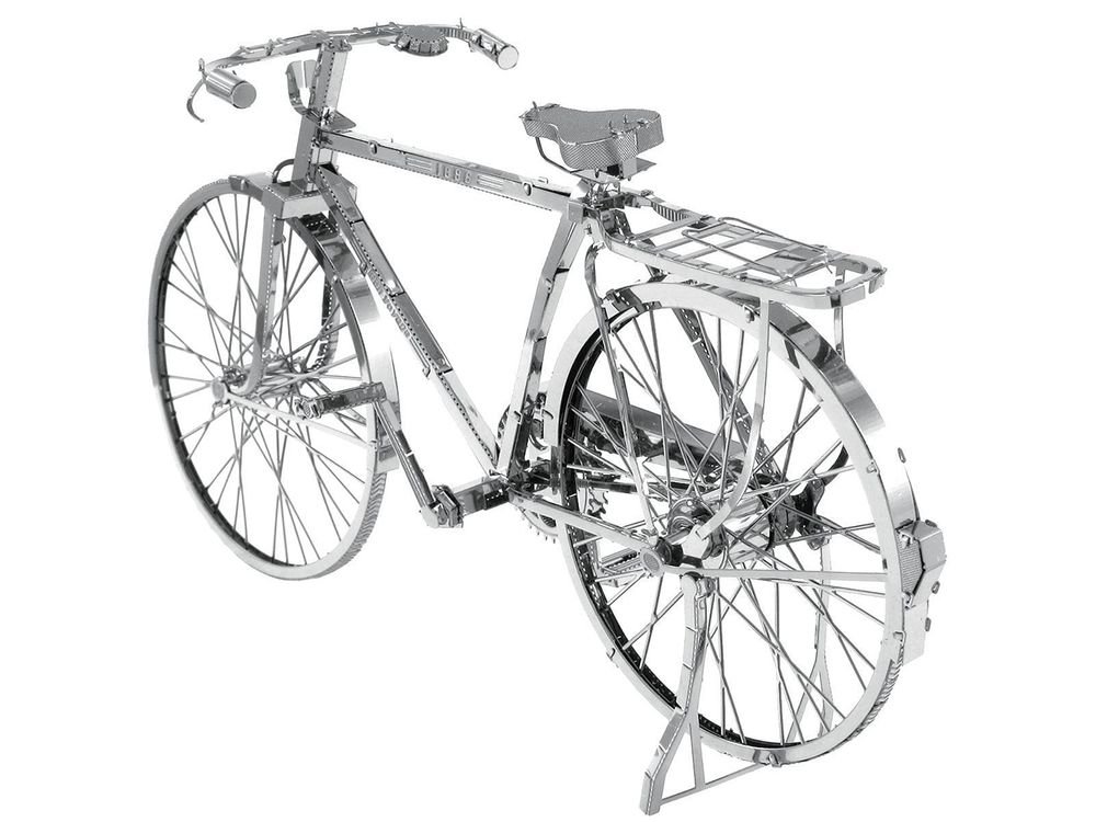 Model Kit Classic Bicycle "Bon Voyage" (Challenging Difficulty) Steel Model by Metal Earth view 2