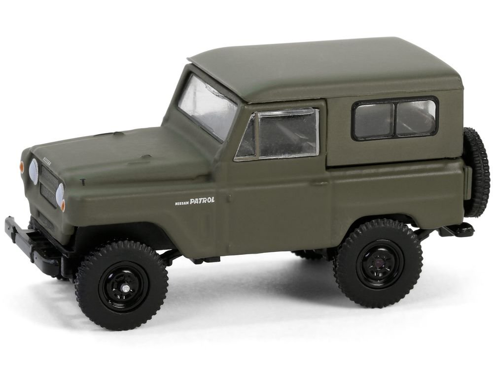1962 Nissan Patrol Matt Olive Green "All Terrain" Series 16 1/64 Diecast Model Car by Greenlight view 2