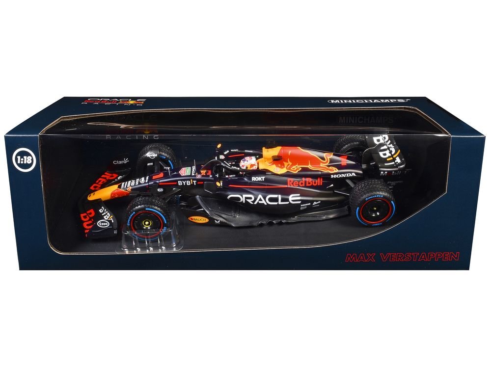 Red Bull Racing RB19 #1 Max Verstappen "Oracle" Winner F1 Formula One "Dutch GP" (2023) with Driver Limited Edition to 230 pieces Worldwide 1/18 Diecast Model Car by Minichamps view 3