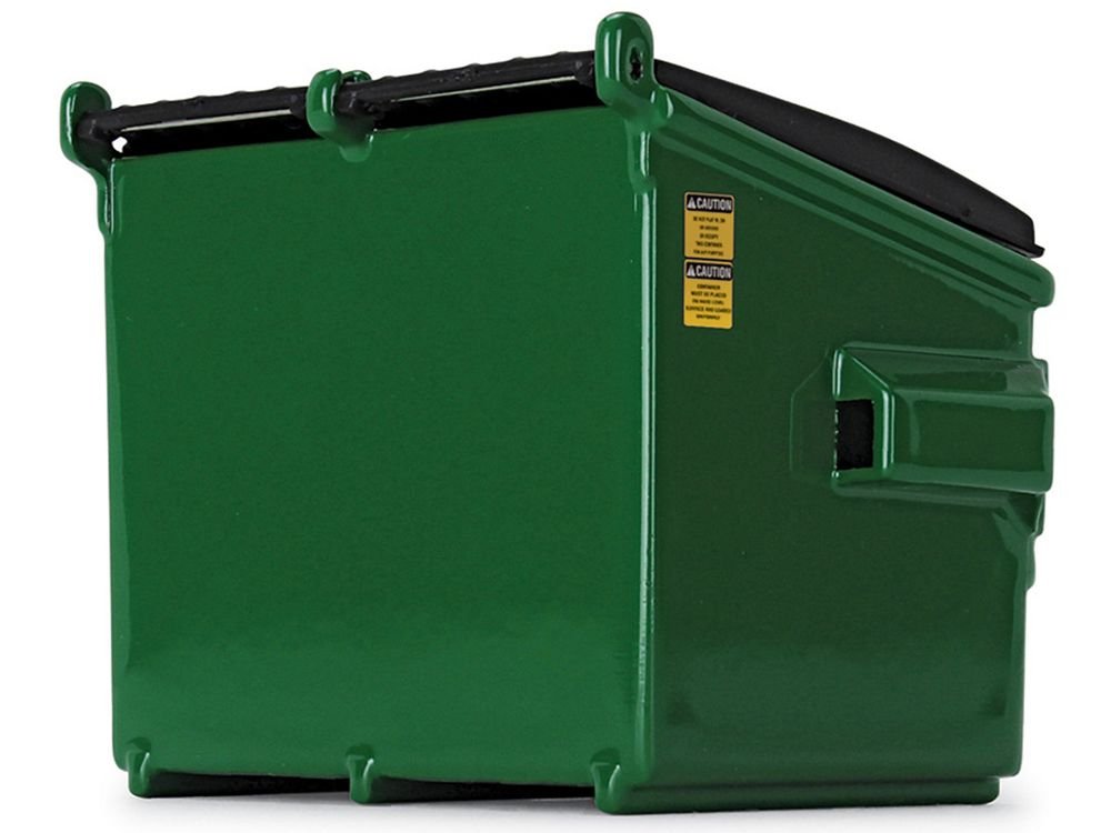 Refuse Trash Bin "Waste Management" Green Version D 1/34 Diecast Model by First Gear view 3